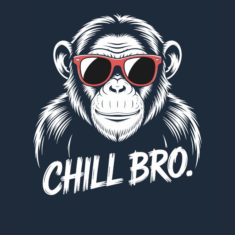 Chill Bro Monkey avec des lunettes de soleil