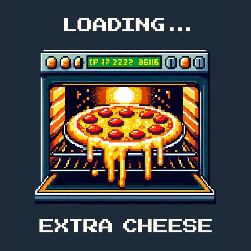 Loading... Extra Cheese | Pizza Gaming Humor