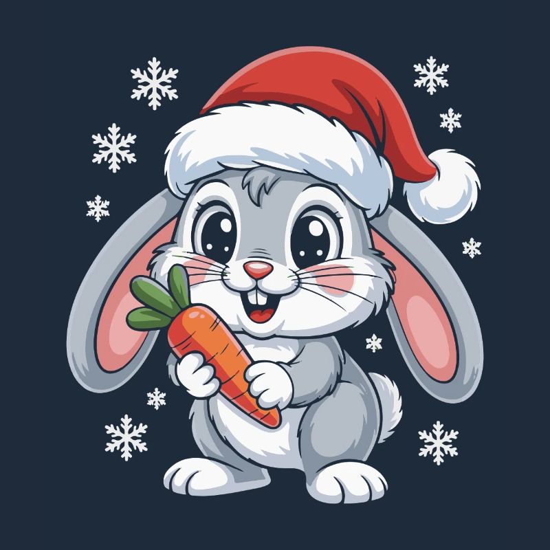 Lapin d’hiver avec carotte