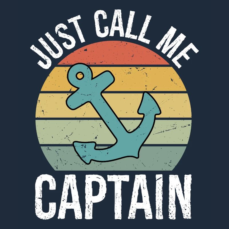 Bateau rétro vintage appelez-moi simplement capitaine