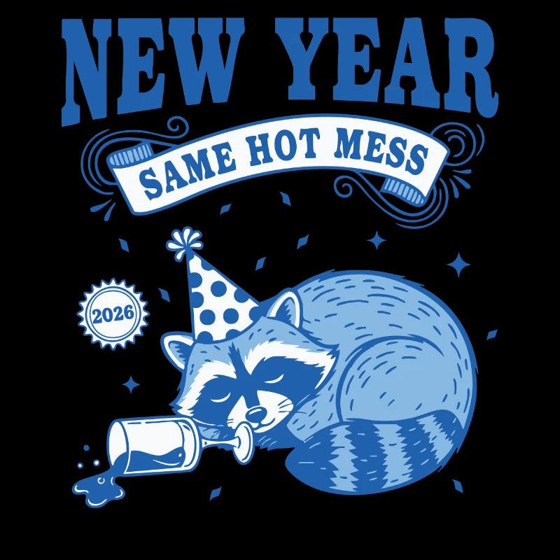 New Year Same Hot Mess 2026 Party Design
