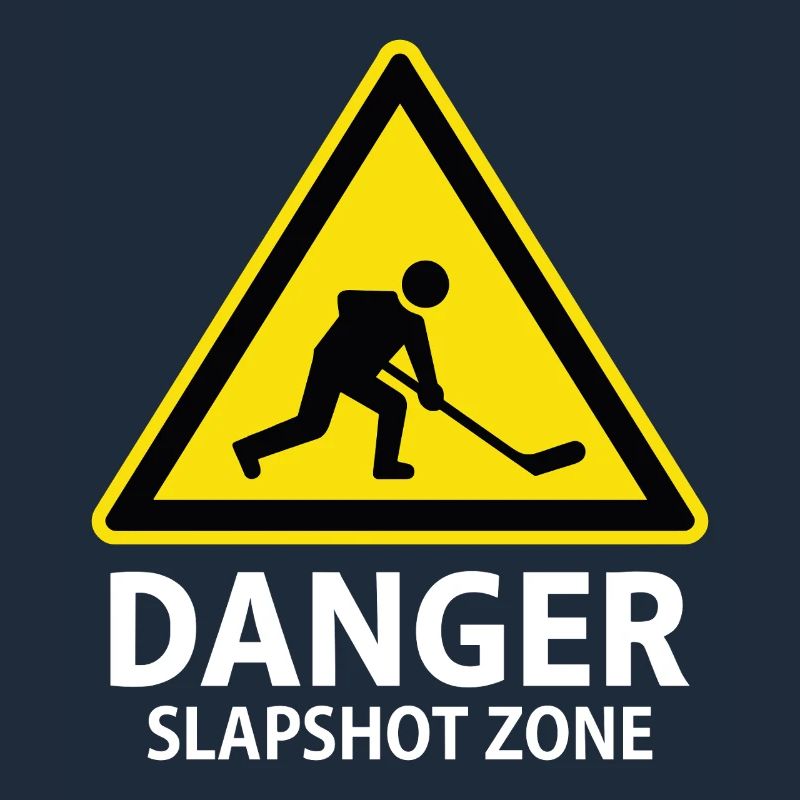 Danger Slapshot Zone Eishockey Warnschild