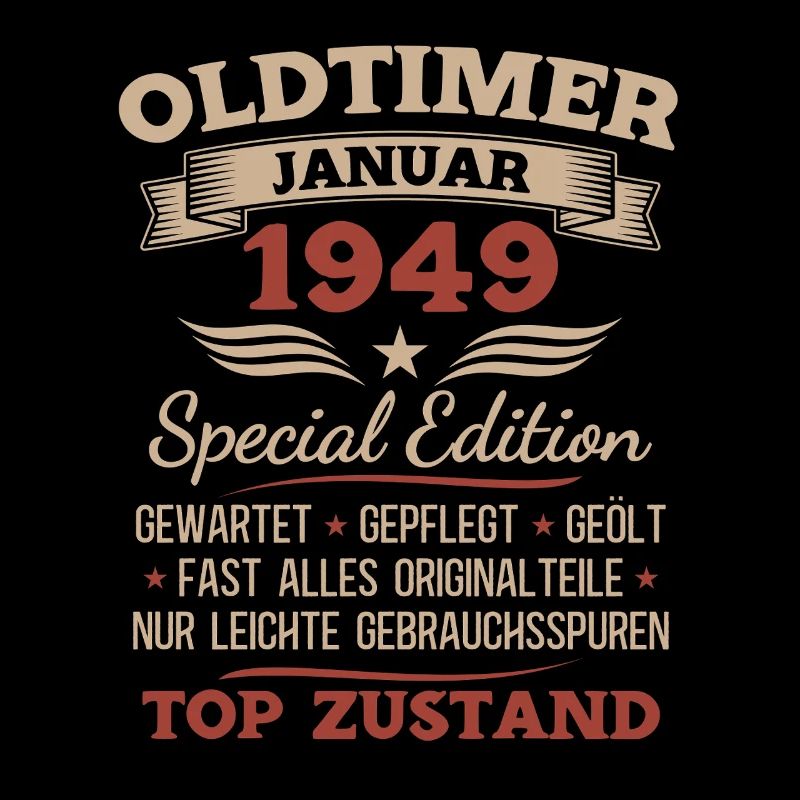 77. Geburtstag Geschenk Oldtimer Januar 1949