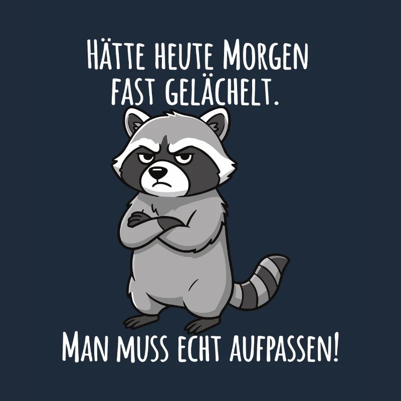 Almost Smiled – Grumpy Raccoon Morning Grouch