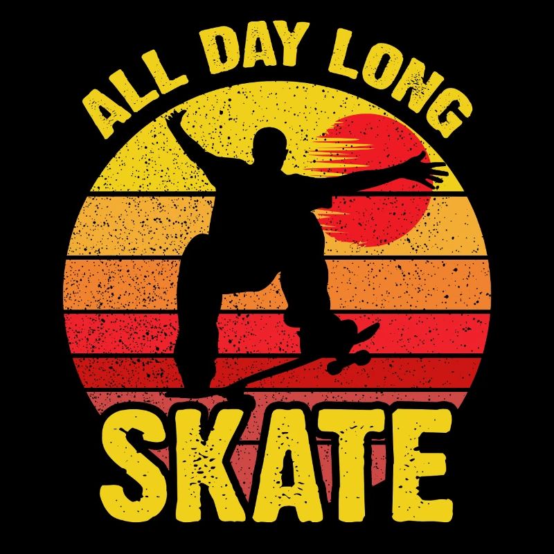 Coucher de soleil rétro de skate toute la journée