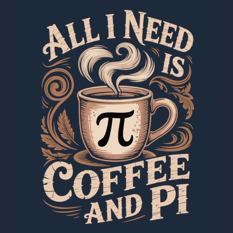 T-shirt Math Coffee Symbole Pi Nerd Cadeau