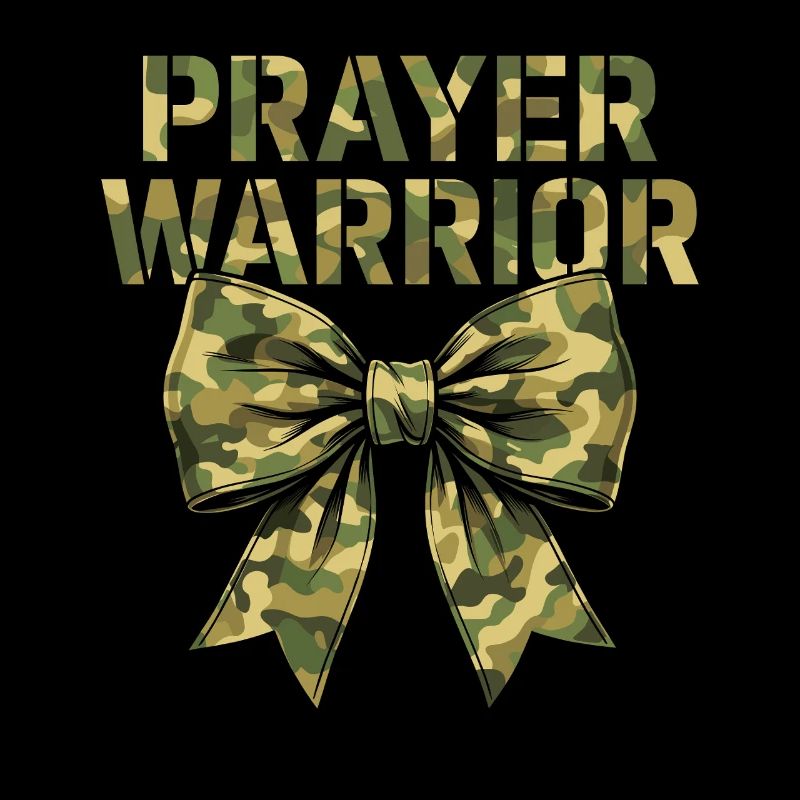 Camo Coquette Prayer Warrior Christian