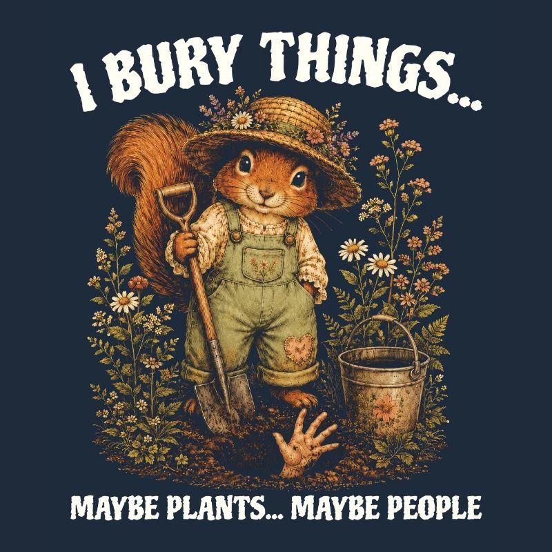 I Bury Things Maybe Plant Squirrel