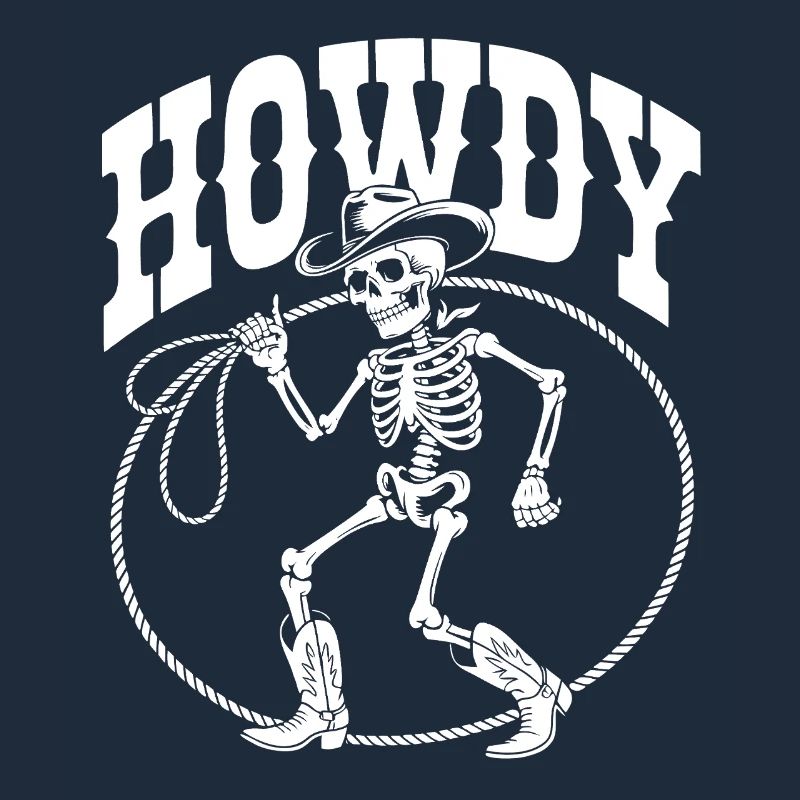 Line Dance Howdy Skeleton