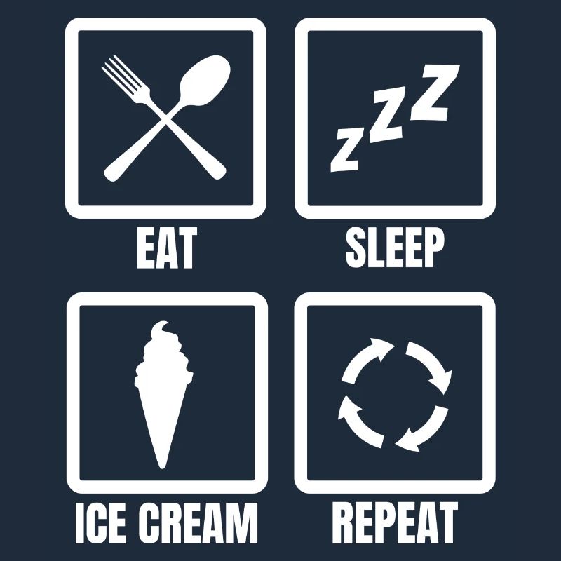 Nourriture, Sommeil, Crème glacée, Répéter