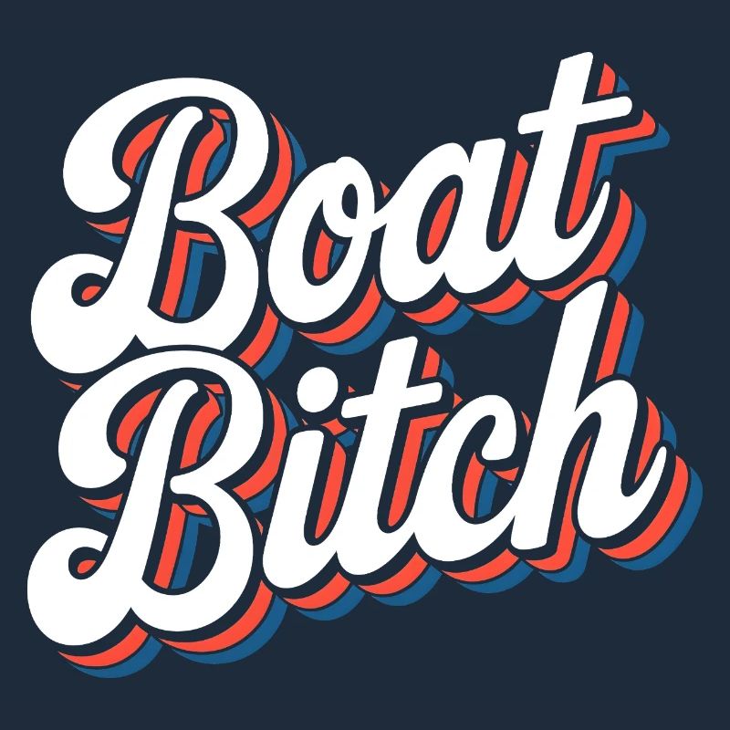 Lustige Retro-Bootslebenstypografie
