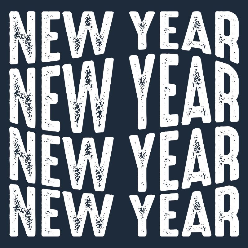 New Year Repeated Text Pattern