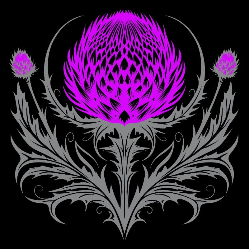 Distel Tattoo Scottish Thistle Botanical Art