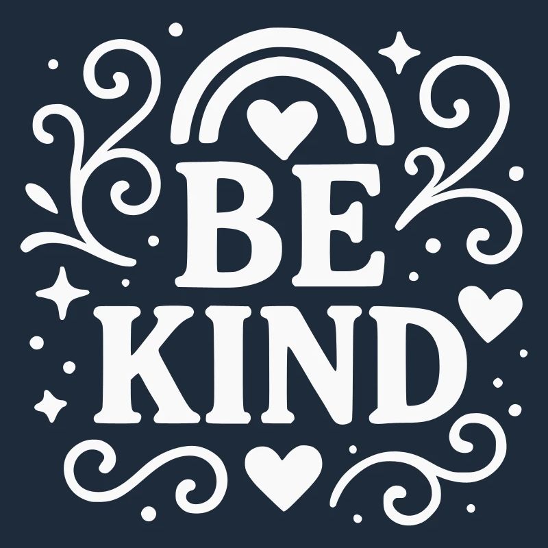 Be kind statement with hearts