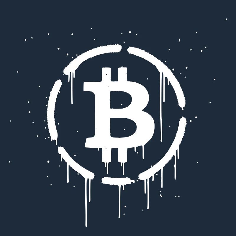 Bitcoin Logo Graffiti Krypto