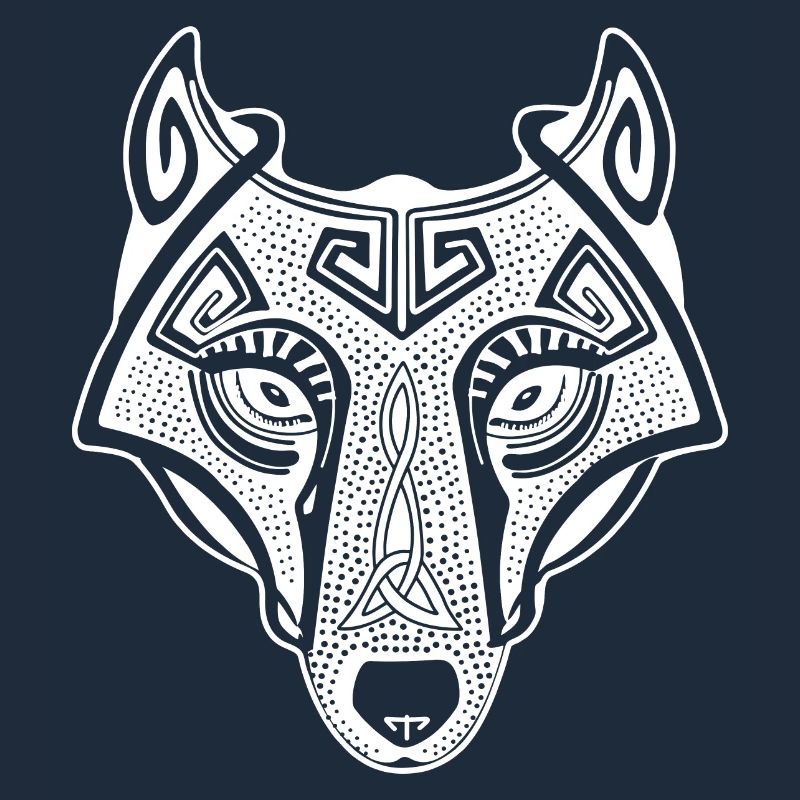 Viking Wolf blanc transparent