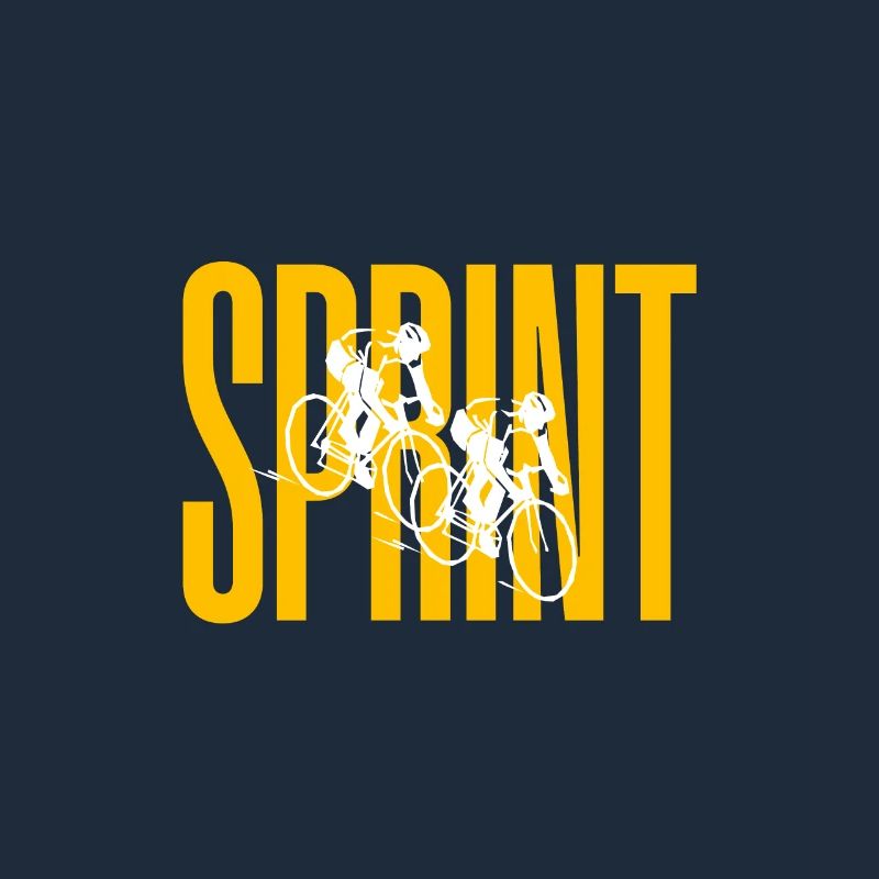 Course cycliste Sprint Silhouette