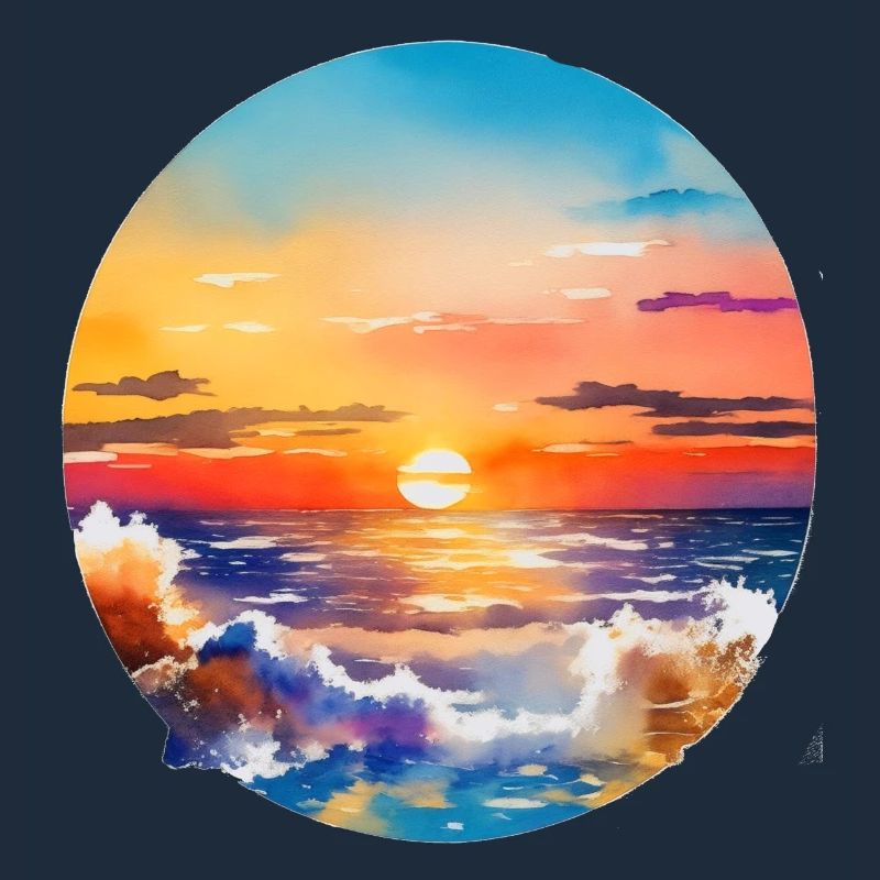 Coucher de soleil sur la mer