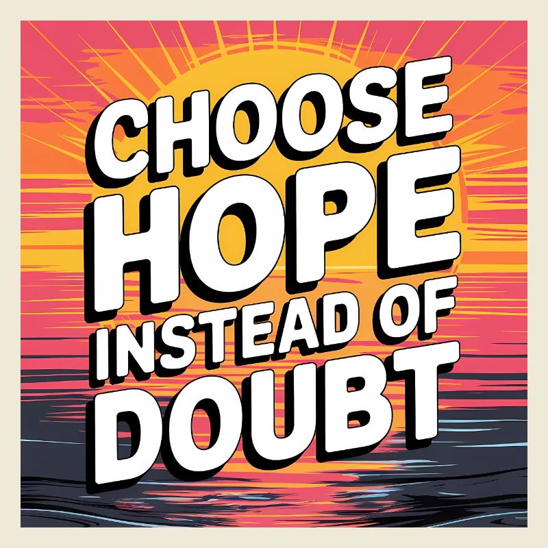Choose Hope Sunset Illustration, Postitive 