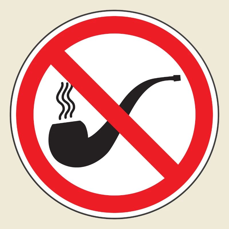 Panneau Interdiction de Fumer Pipe, Signalisation 