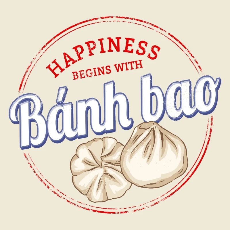 Bánh Bao Dumpling oder Baozi Vintage Teigtasche