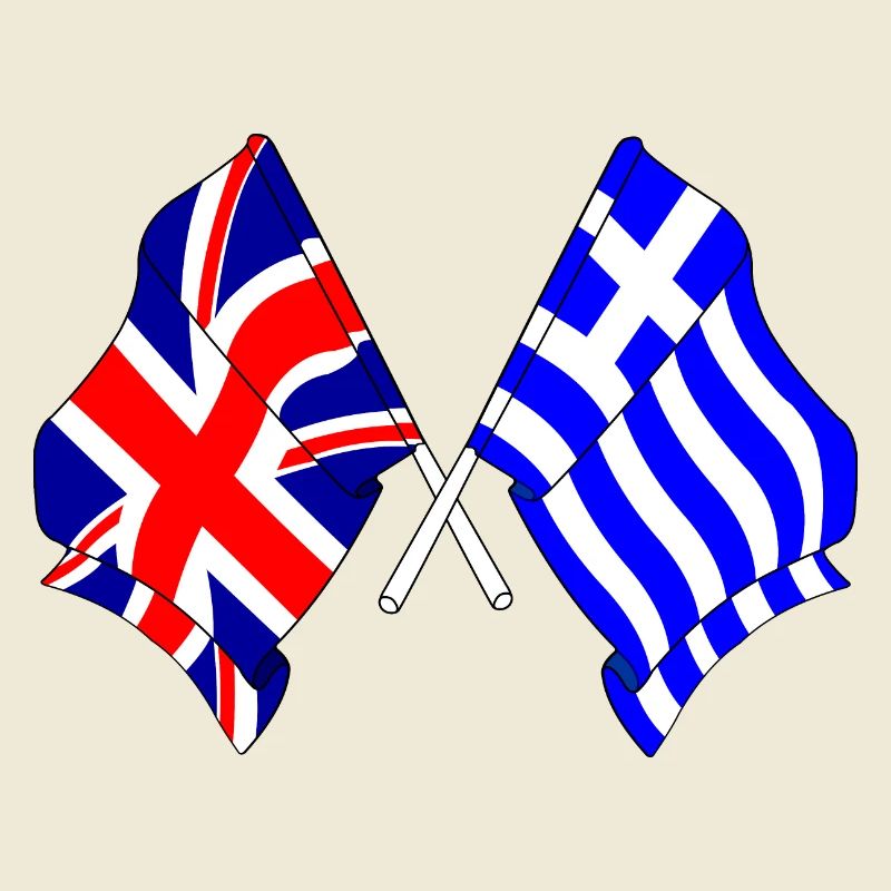 Drapeau Angleterre, drapeau Grèce