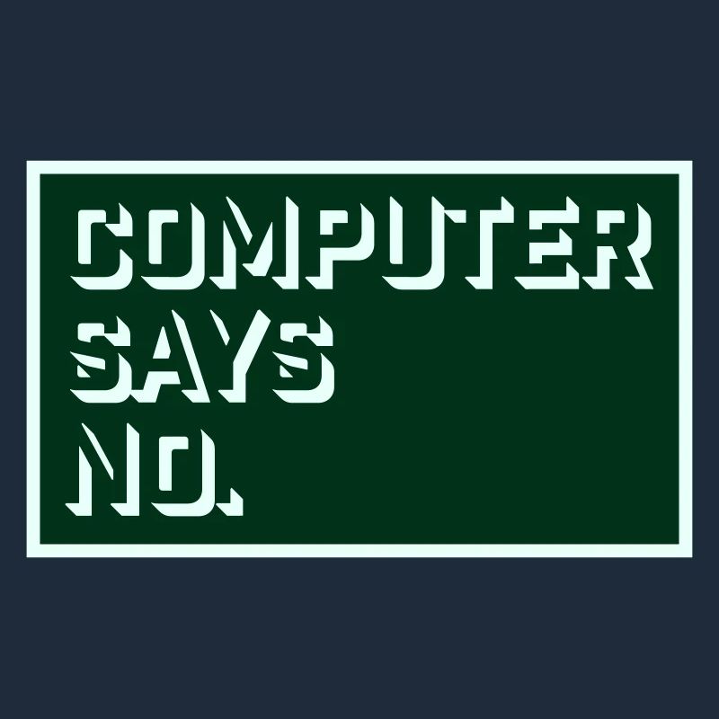 L’ordinateur dit pas de technique drôle de nerd programmeur