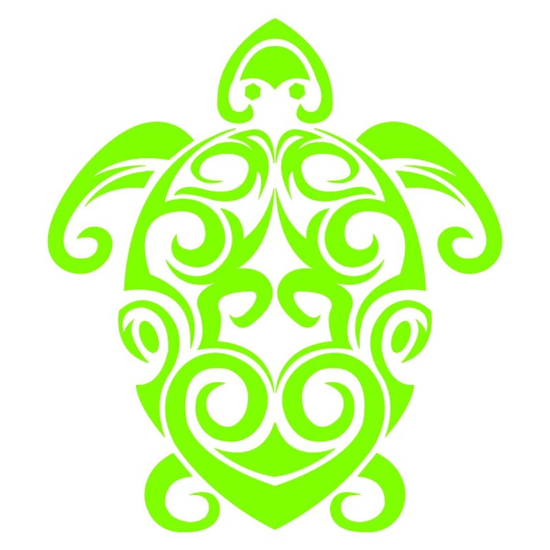 Glowing Turtle Tribal Pattern