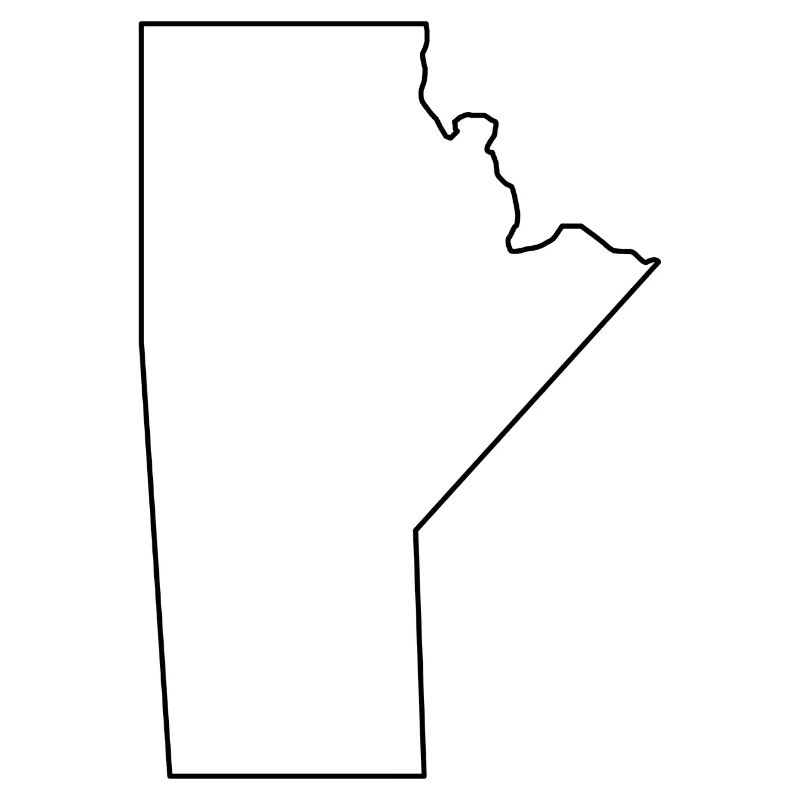 Manitoba outline map