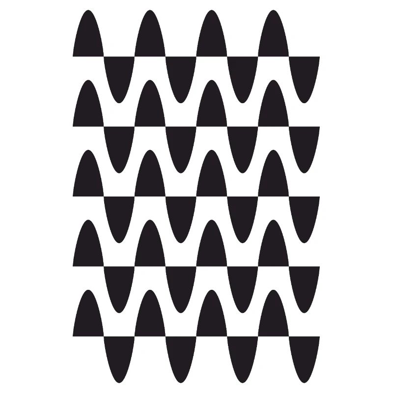 Midnight Wave Grid Pattern