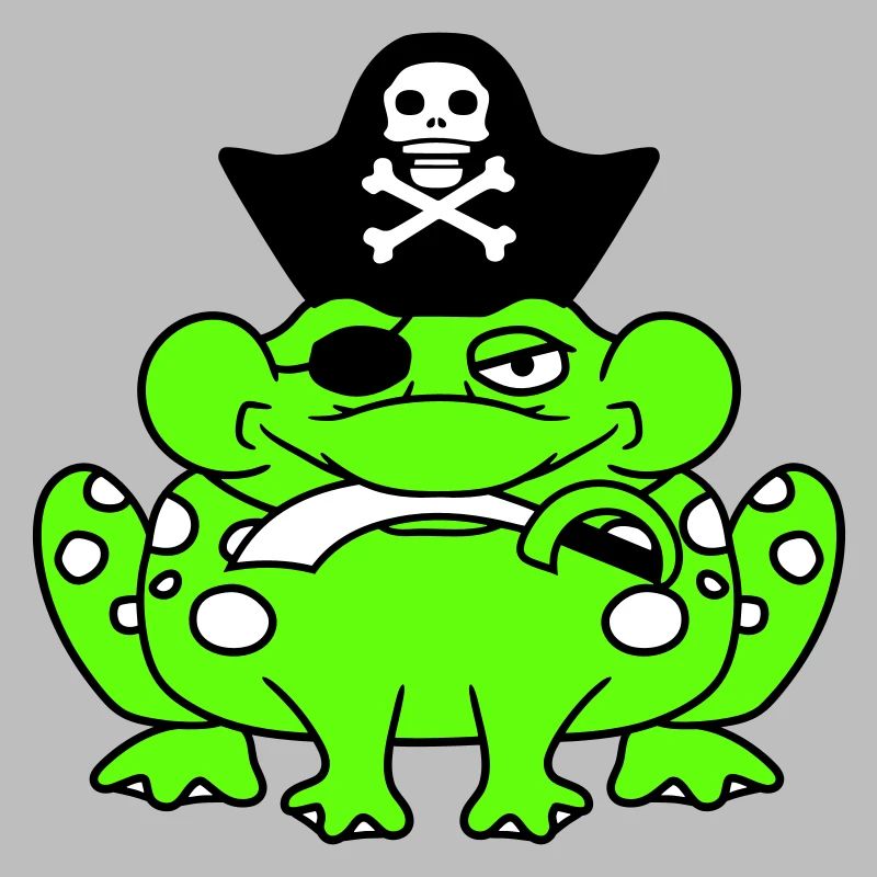 Frog Captain Cap Toad Funny Comic Cartoon