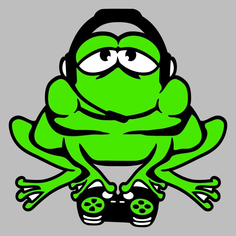 Frog Gamer Nerd Gaming Controller Console Game