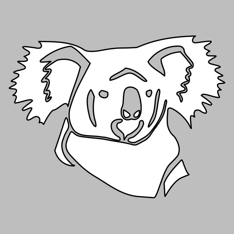 Dessin au trait de koala