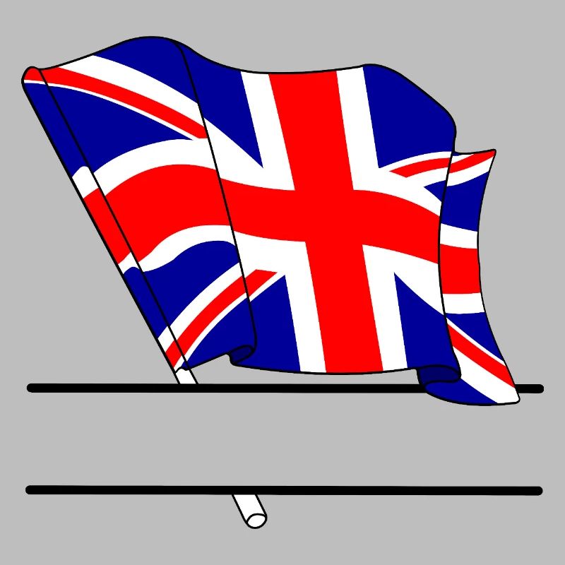 British flag with your own text – personal design