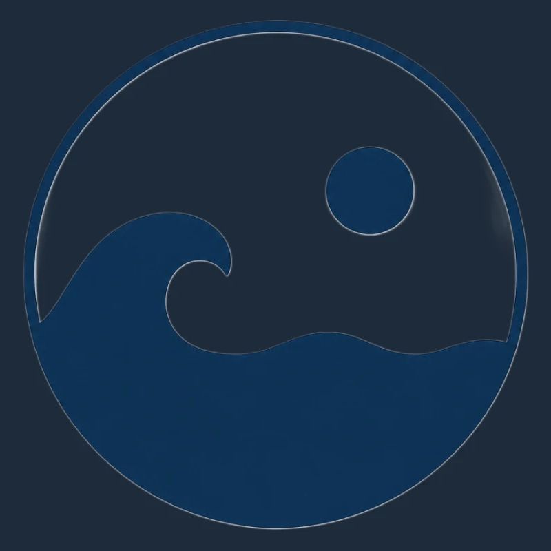 Circle Waves Sun Logo