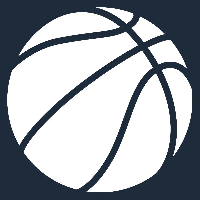 Basketball logo white