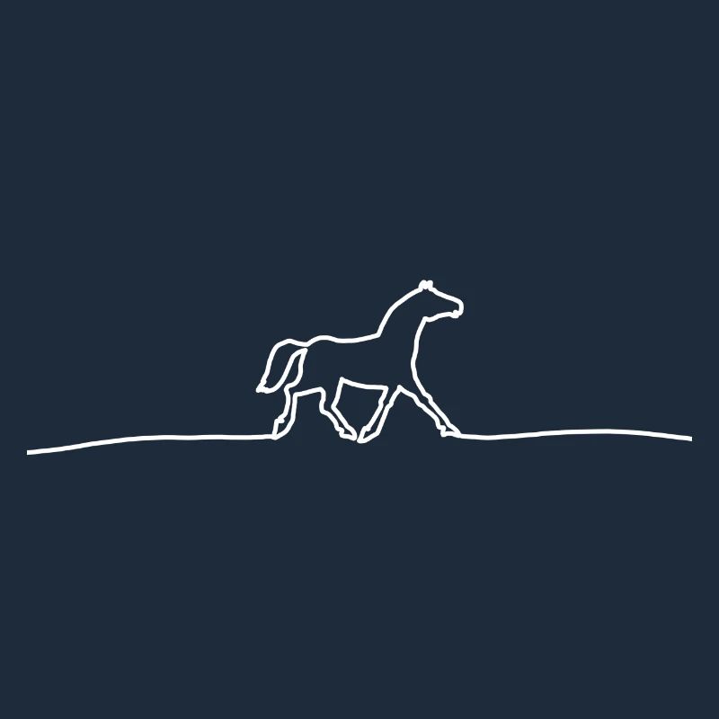 süßes Pferd - Abstrakt Linien Pferd Geschenkidee