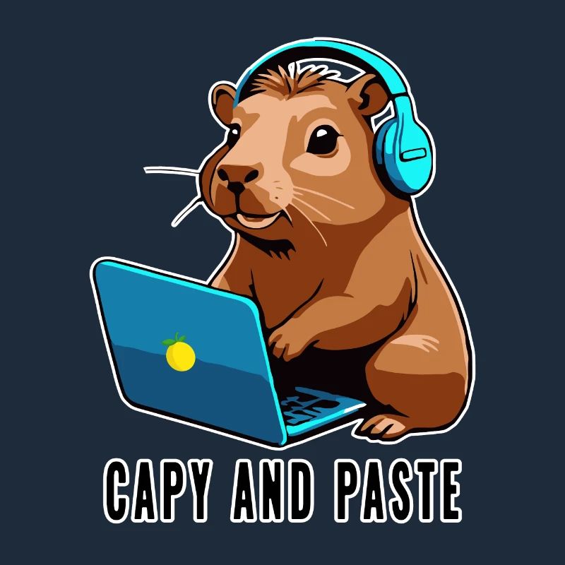 Capybara mit Witz Capy and Paste
