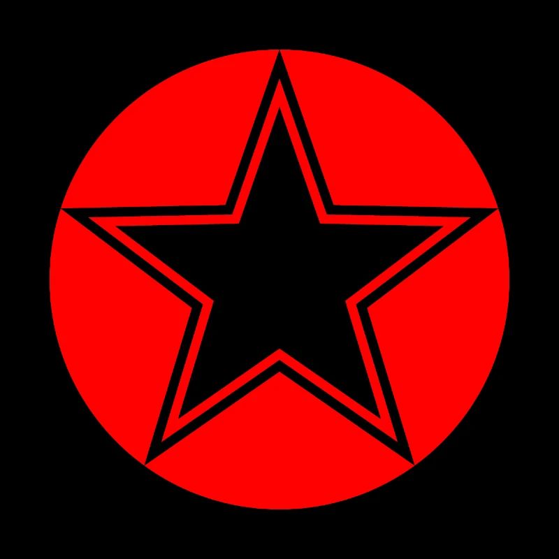 Étoile transparente avec liseré rouge