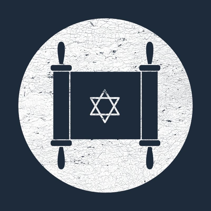 Torah scroll in a white circle