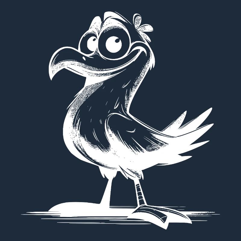 Comedy bird laugh guarantee with beak