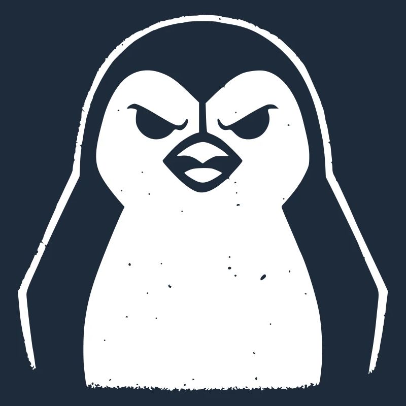 pinguin stencil grunge minimalistisch-vector Linux