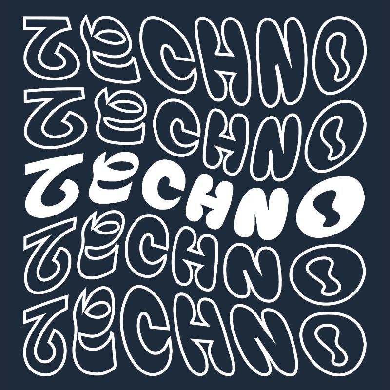 conception de logo géométrique ondulé techno