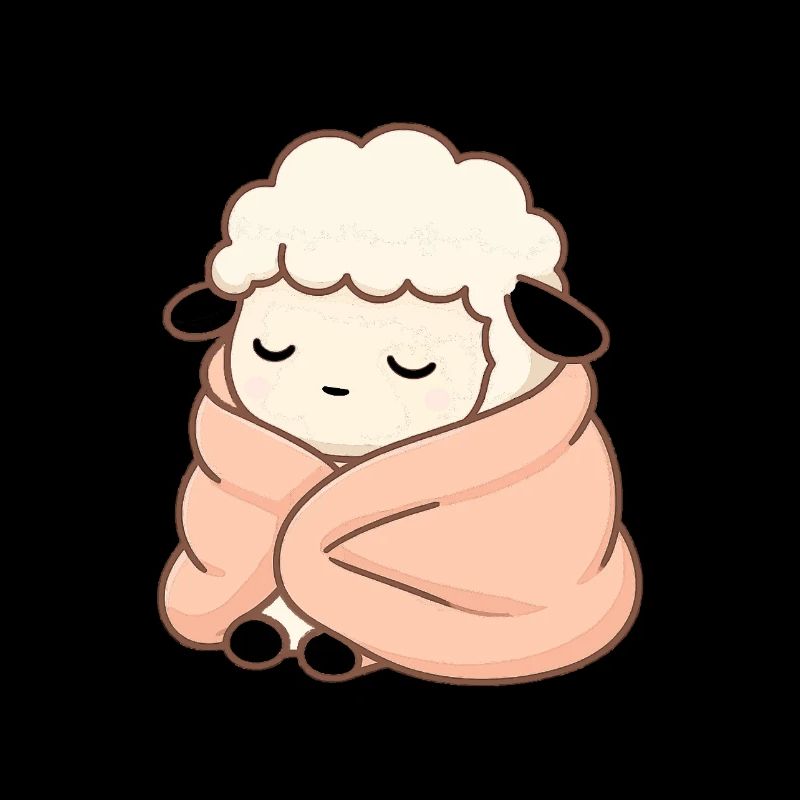 Sleeping Sheep – Cute Cozy Illustration