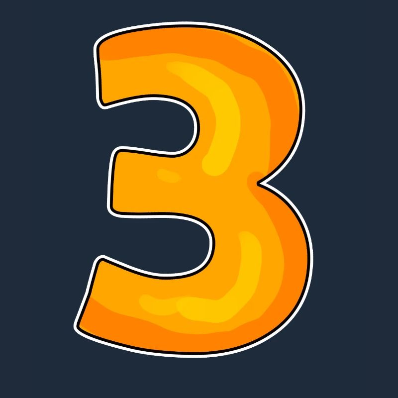 Three - 3 - Number 3 - Number 3