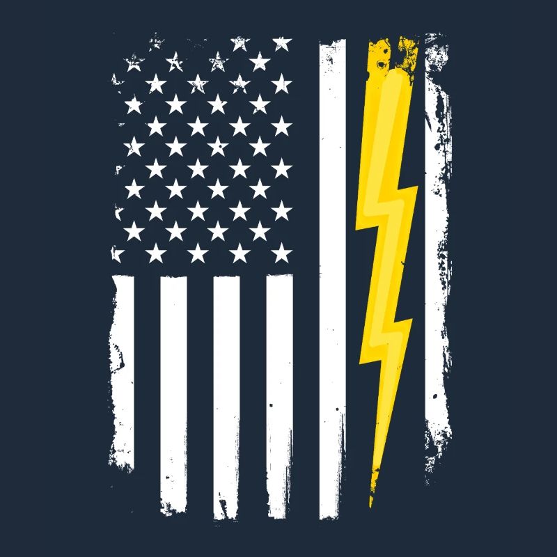 US Flag Flash Patriotic Electrical Engineer