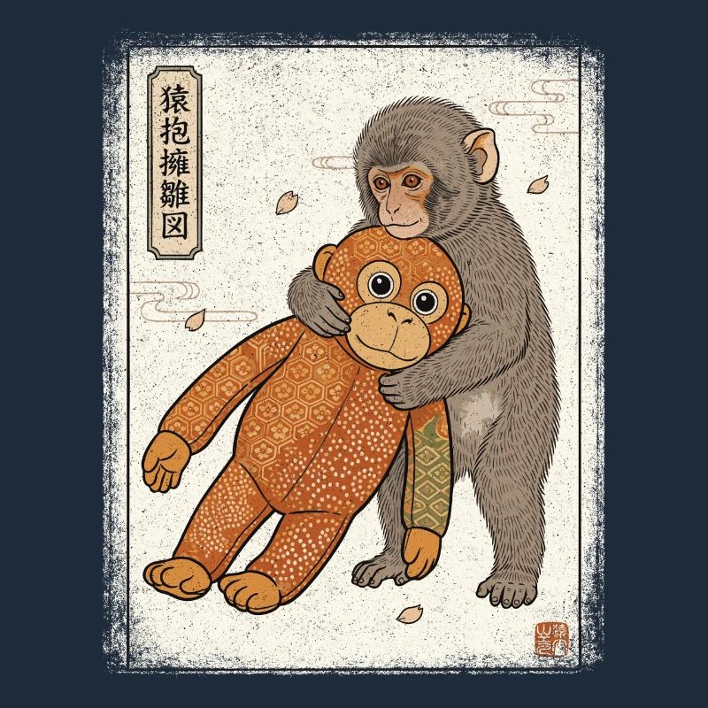 Ukiyo-e Baby Monkey Punch