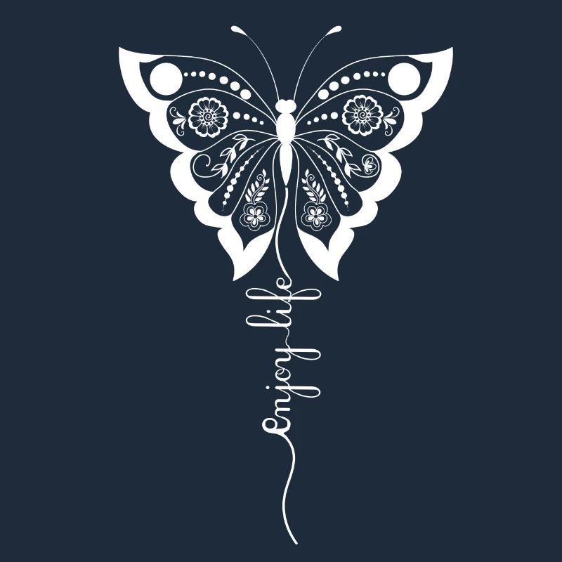 Papillon floral Script