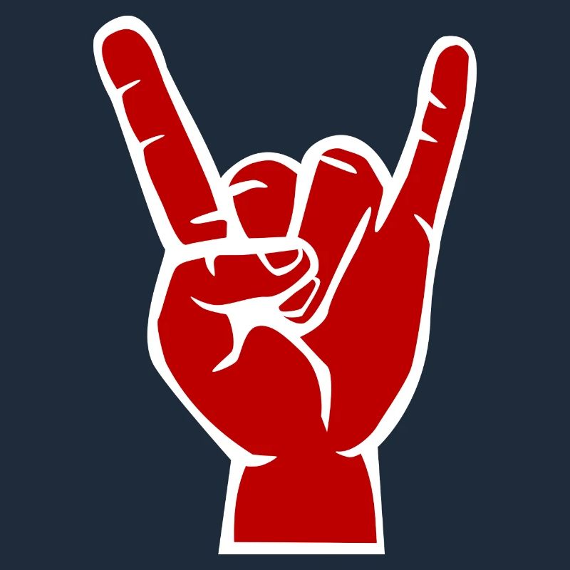 Main du diable, symbole de métal cool Devil Rock