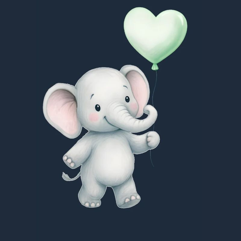 Elefant mit Herzballon